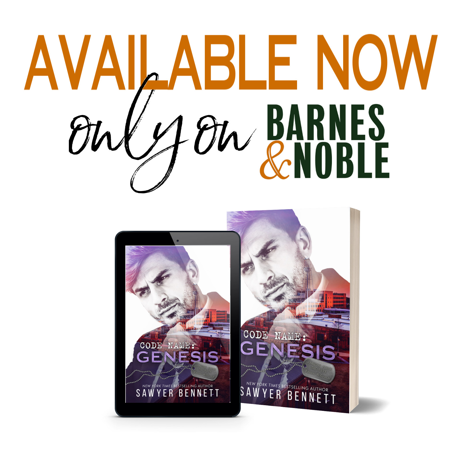 LIVE! Code Name Genesis is available NOW exclusively at B&N! Sawyer